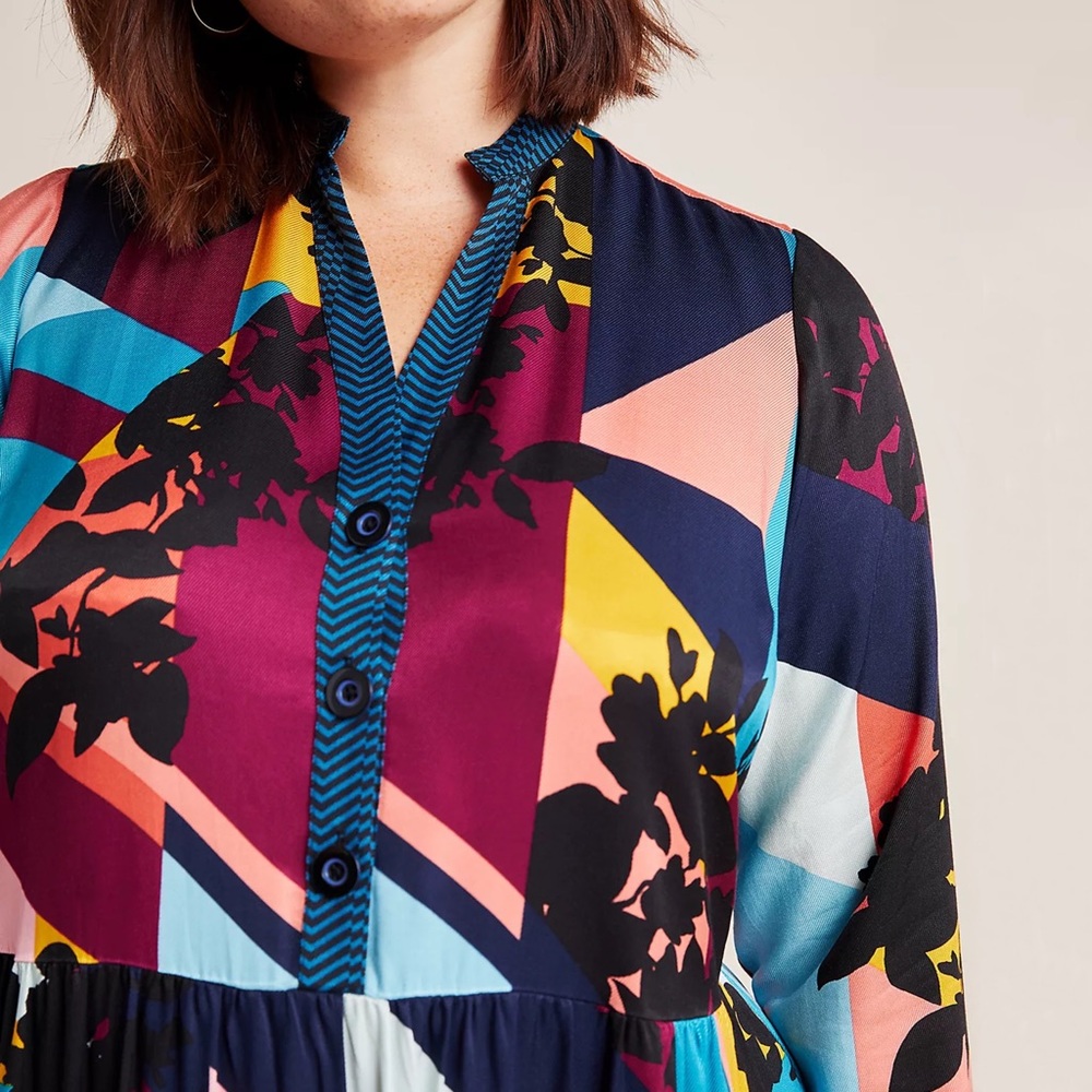 Anthropologie Gillian Abstract Shirtdress - Picture 3 of 9